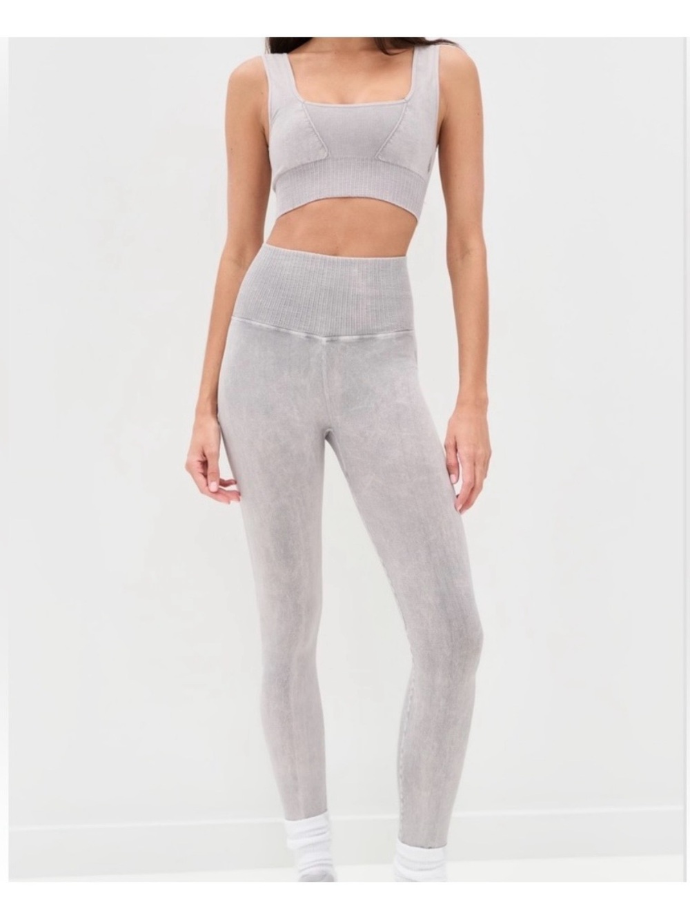 FP Movement Free People Good Karma High-Rise Leggings - Ice Grey XS/S EUC